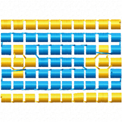 Mosaic Tiles Embroidery Design 10